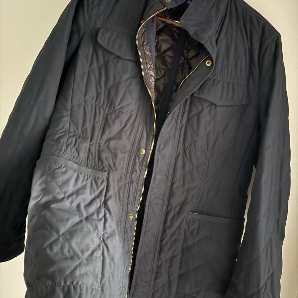 Faconnable Navy Quilted Jacket - image 4